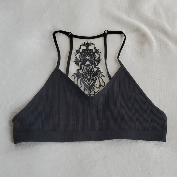 Restocked! Black Tattoo-Backed Bralette - Picture 5 of 8